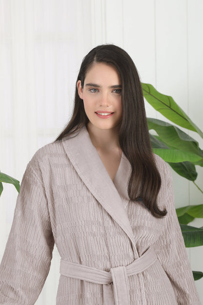 Halat de baie SADEM SPRUCE - Bumbac Organic - Bej - S/M