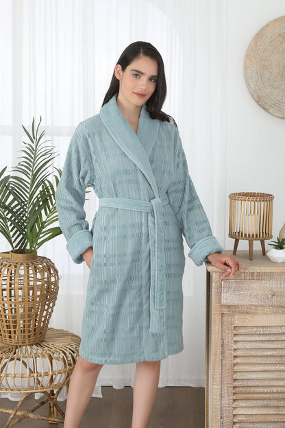 Halat de baie SADEM SPRUCE - Bumbac Organic - Mint - L