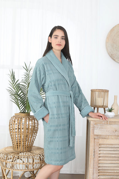 Halat de baie SADEM SPRUCE - Bumbac Organic - Mint - L