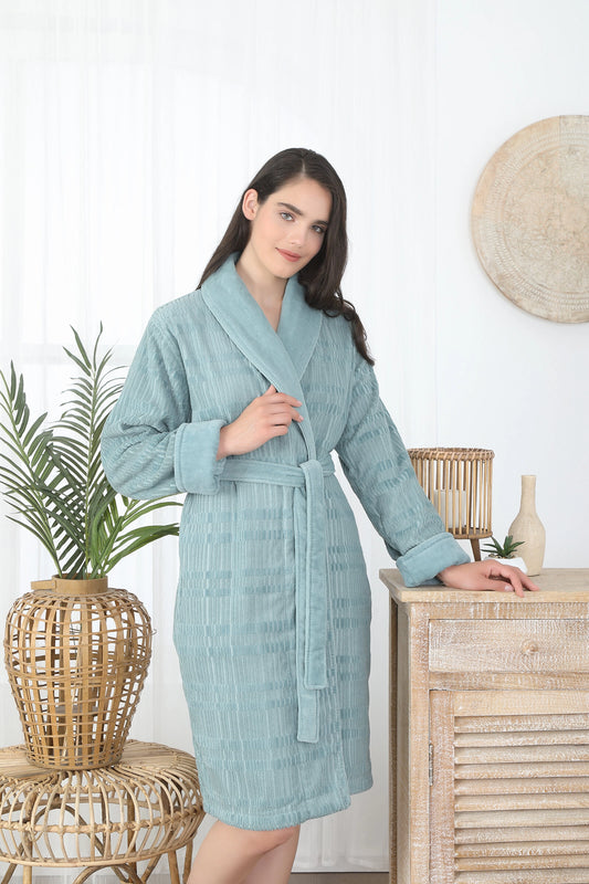 Halat de baie SADEM SPRUCE - Bumbac Organic - Mint - L