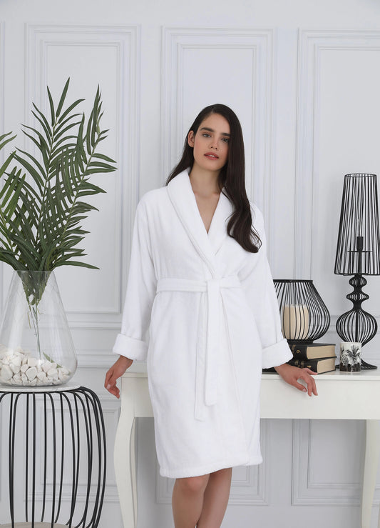 Halat de baie SADEM ACACIA - Bumbac Organic - Alb - L