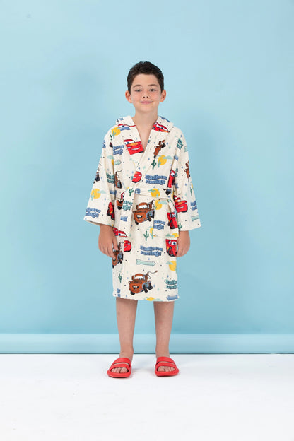 Halat de Baie pentru copii Disney CARS 7/8 ani - Crem