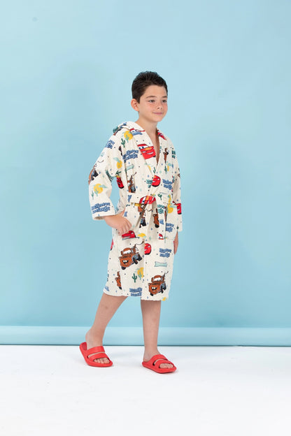 Halat de Baie pentru copii Disney CARS 7/8 ani - Crem