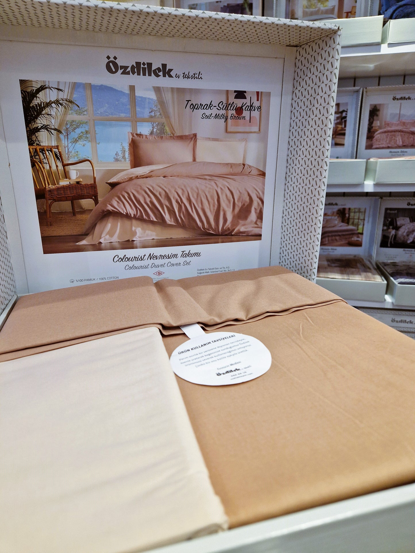 Set Lenjerie de pat Ozdilek – COLOURIST - Bej - 2 Persoane