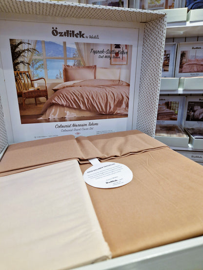Set Lenjerie de pat Ozdilek – COLOURIST - Bej - 2 Persoane