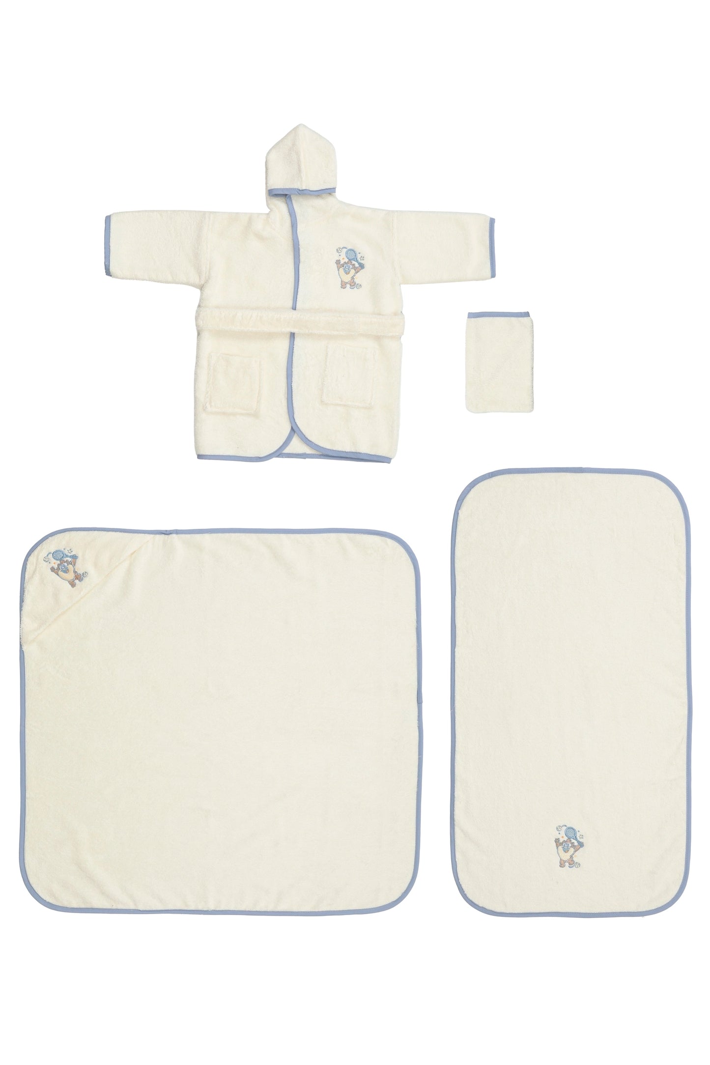 Set de baie baby Looney Tunes Taz - Crem/Albastru