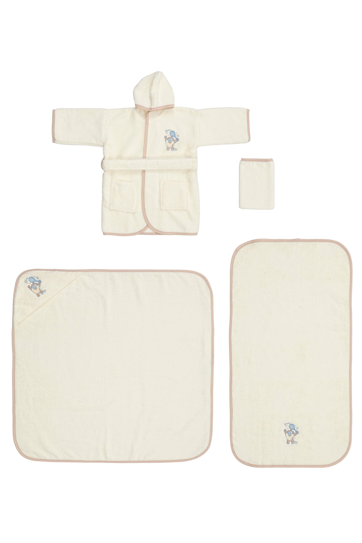 Set de baie baby Looney Tunes Taz - Crem/Bej