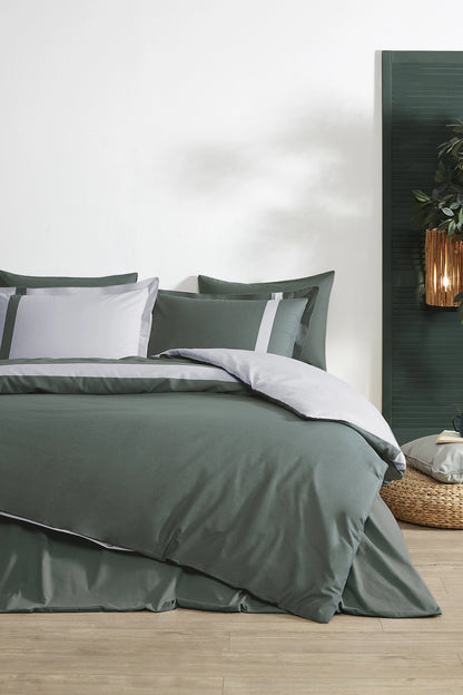 Set Lenjerie de pat Ozdilek – COLOUR STRIPE - Verde - 1 Persoana