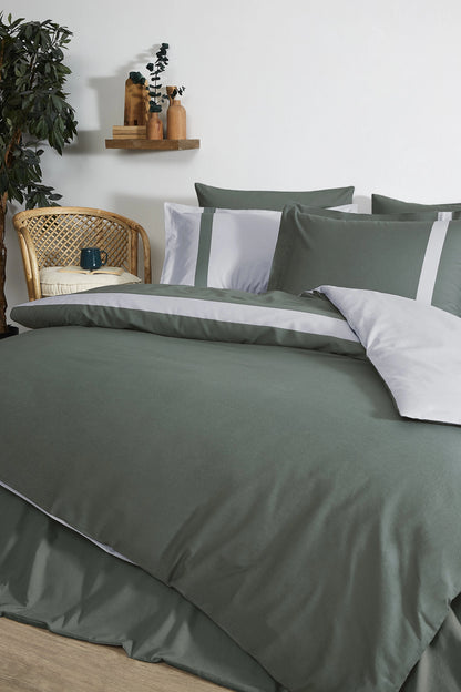 Set Lenjerie de pat Ozdilek – COLOUR STRIPE - Verde - 1 Persoana