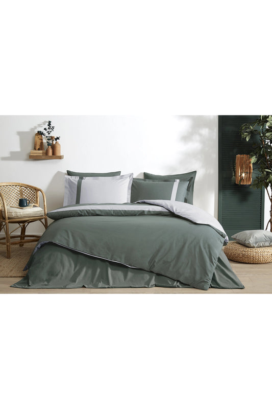 Set Lenjerie de pat Ozdilek – BRANCH - Verde - 2 Persoane