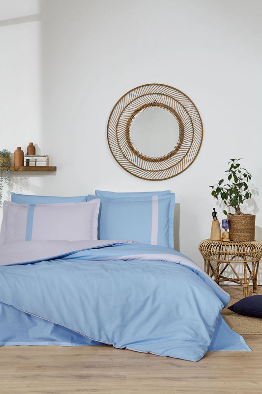 Set Lenjerie de pat Ozdilek – COLOUR STRIPE - Albastru - 2 Persoane