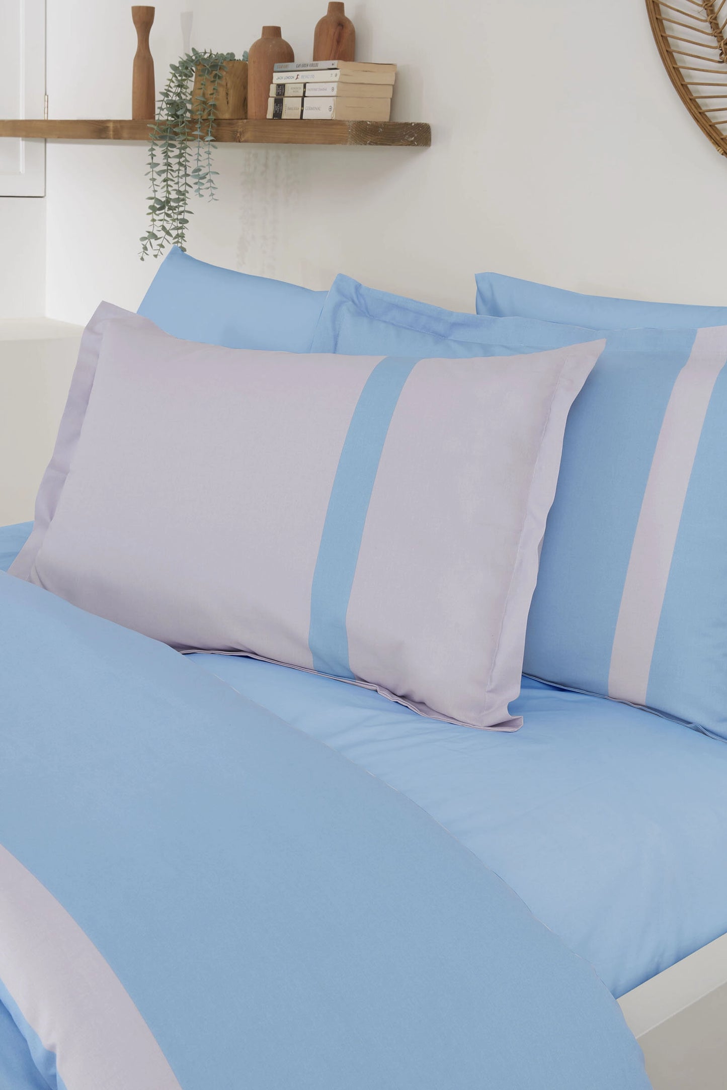 Set Lenjerie de pat Ozdilek – COLOUR STRIPE - Albastru - 1 Persoana