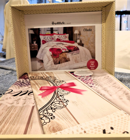 Set Lenjerie de pat Ozdilek - CLADIA - Floral - 2 Persoane