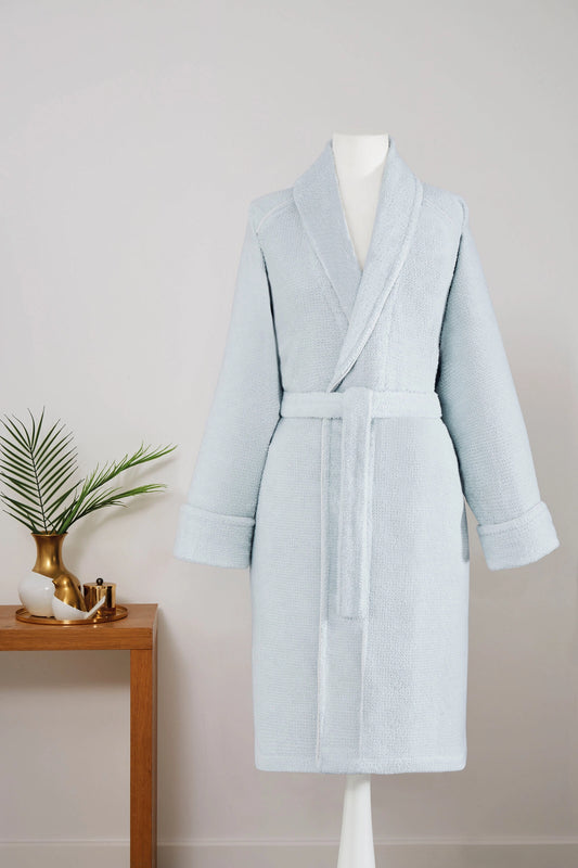 Halat de baie SADEM PINE - Bumbac Organic - Bleu - L