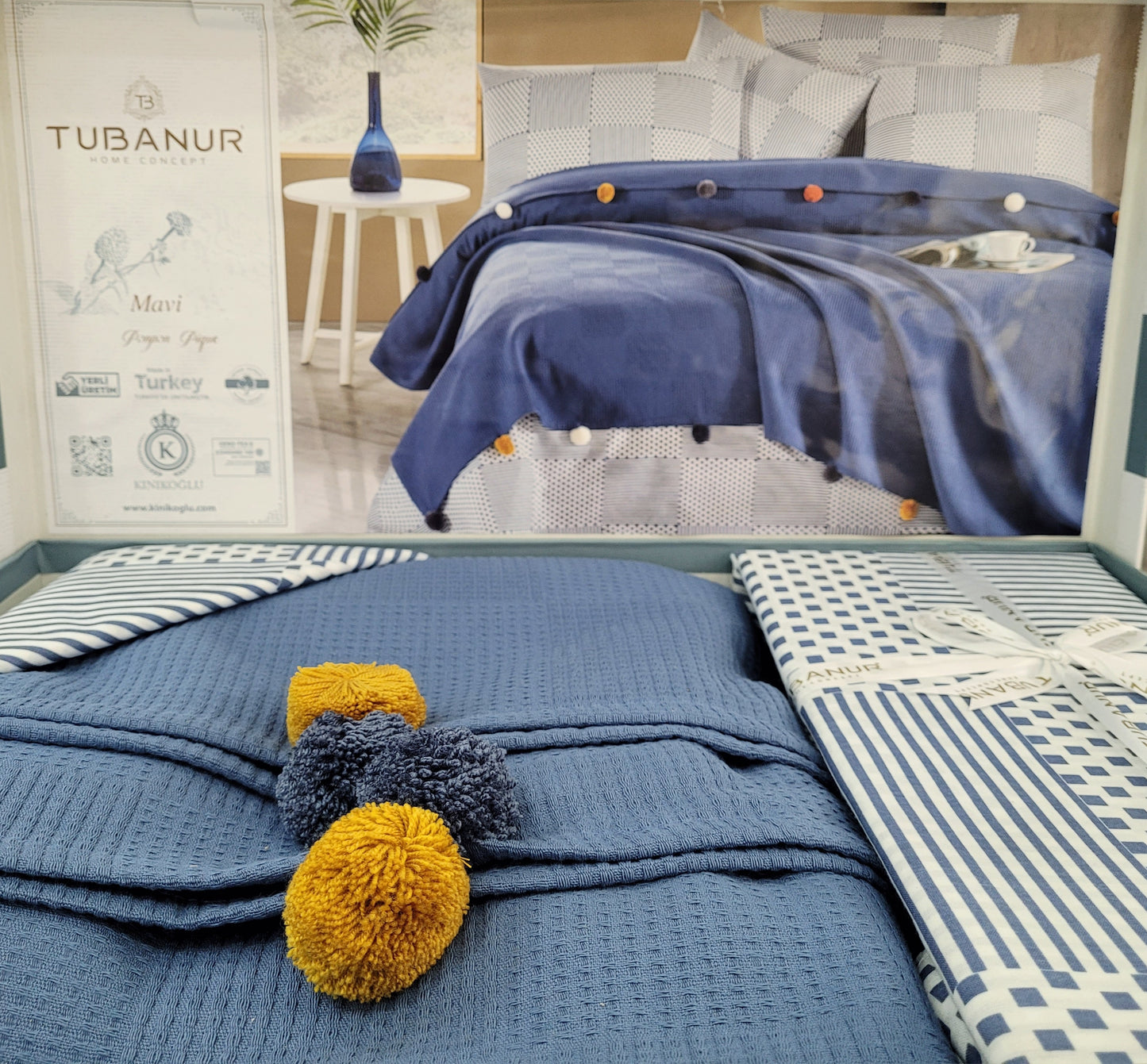 Set lenjerie pat TUBANUR – Ponpon Pique