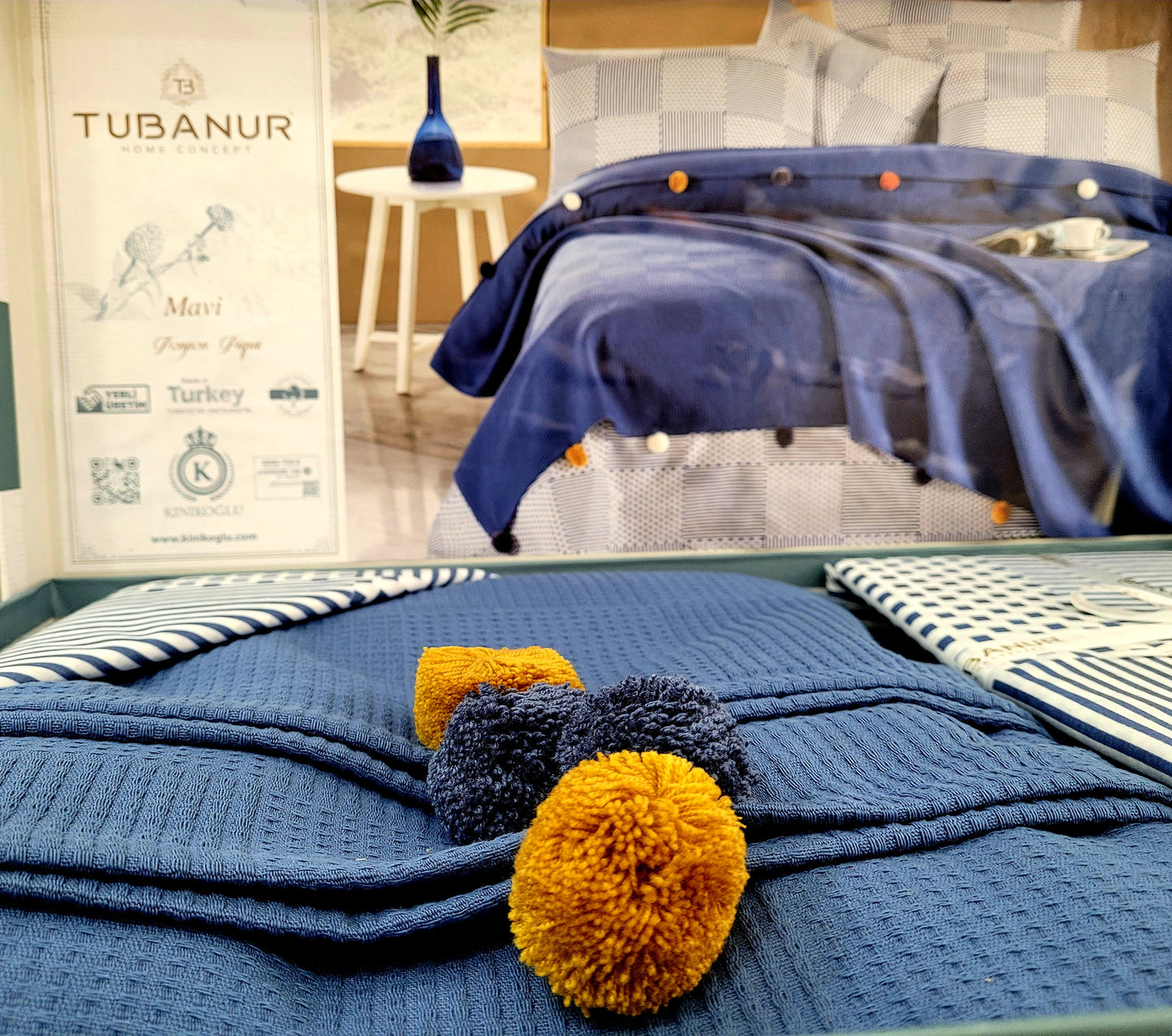 Set lenjerie pat TUBANUR – Ponpon Pique