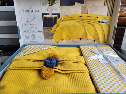 Set lenjerie pat TUBANUR – Ponpon Pique