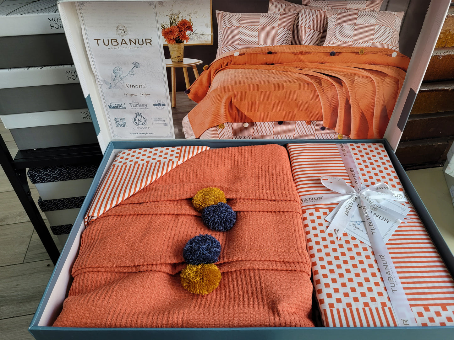 Set lenjerie pat TUBANUR – Ponpon Pique