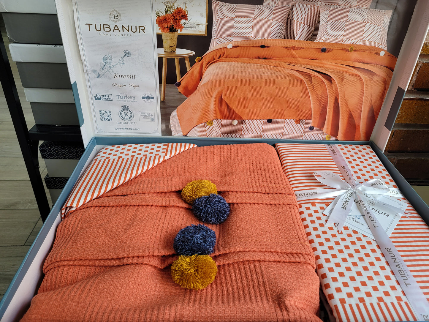 Set lenjerie pat TUBANUR – Ponpon Pique