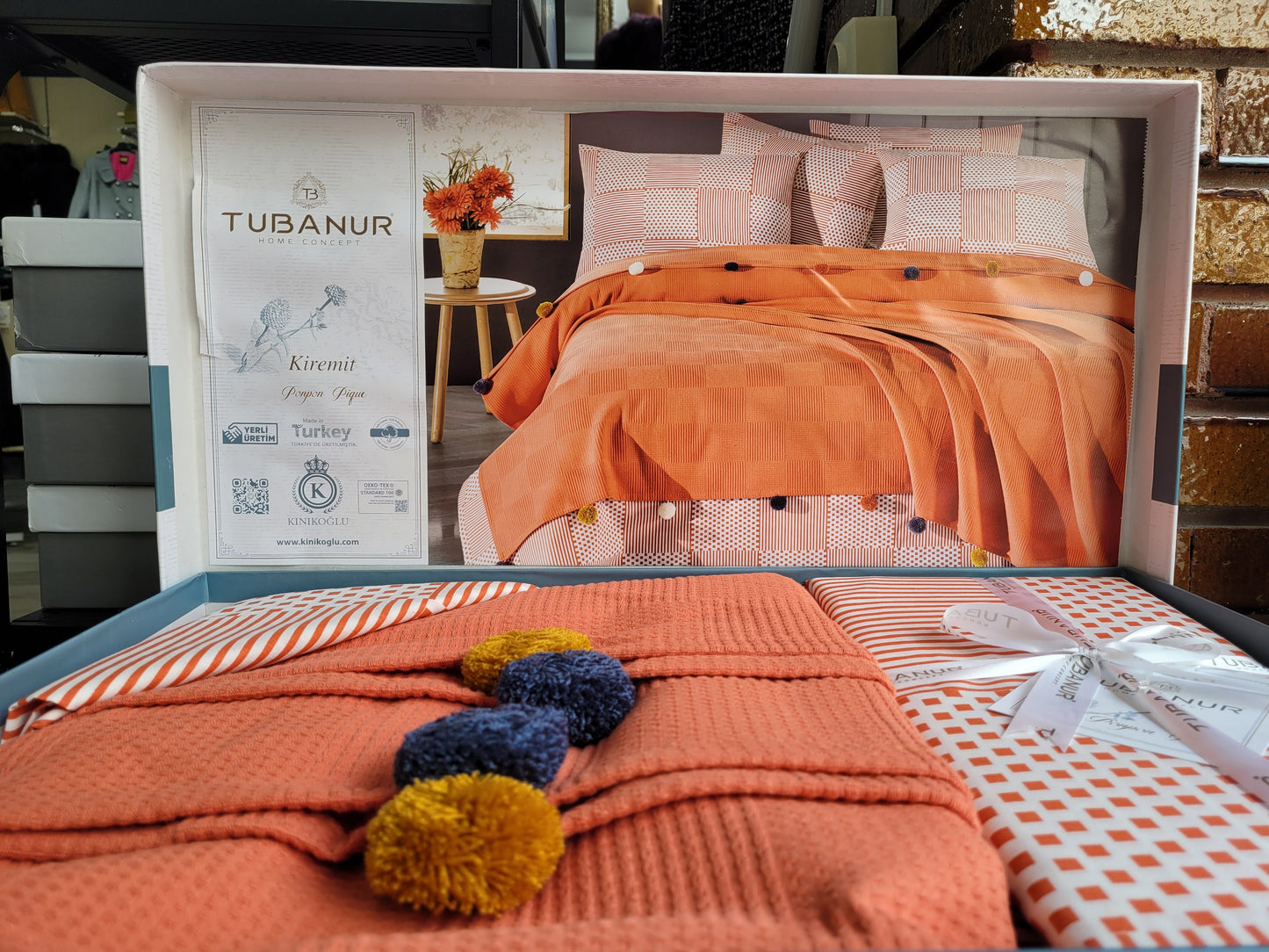 Set lenjerie pat TUBANUR – Ponpon Pique