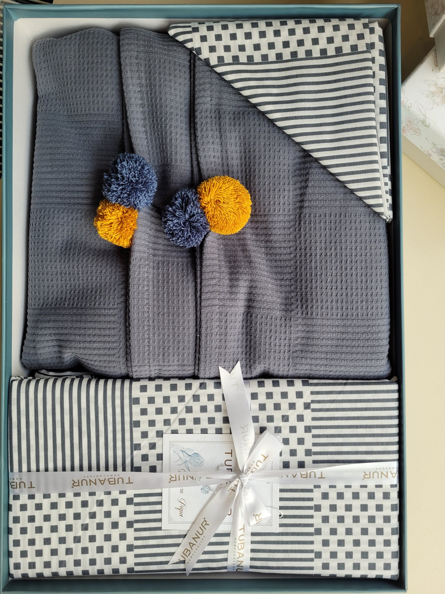 Set lenjerie pat TUBANUR – Ponpon Pique