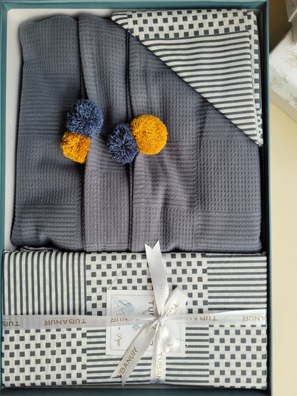 Set lenjerie pat TUBANUR – Ponpon Pique