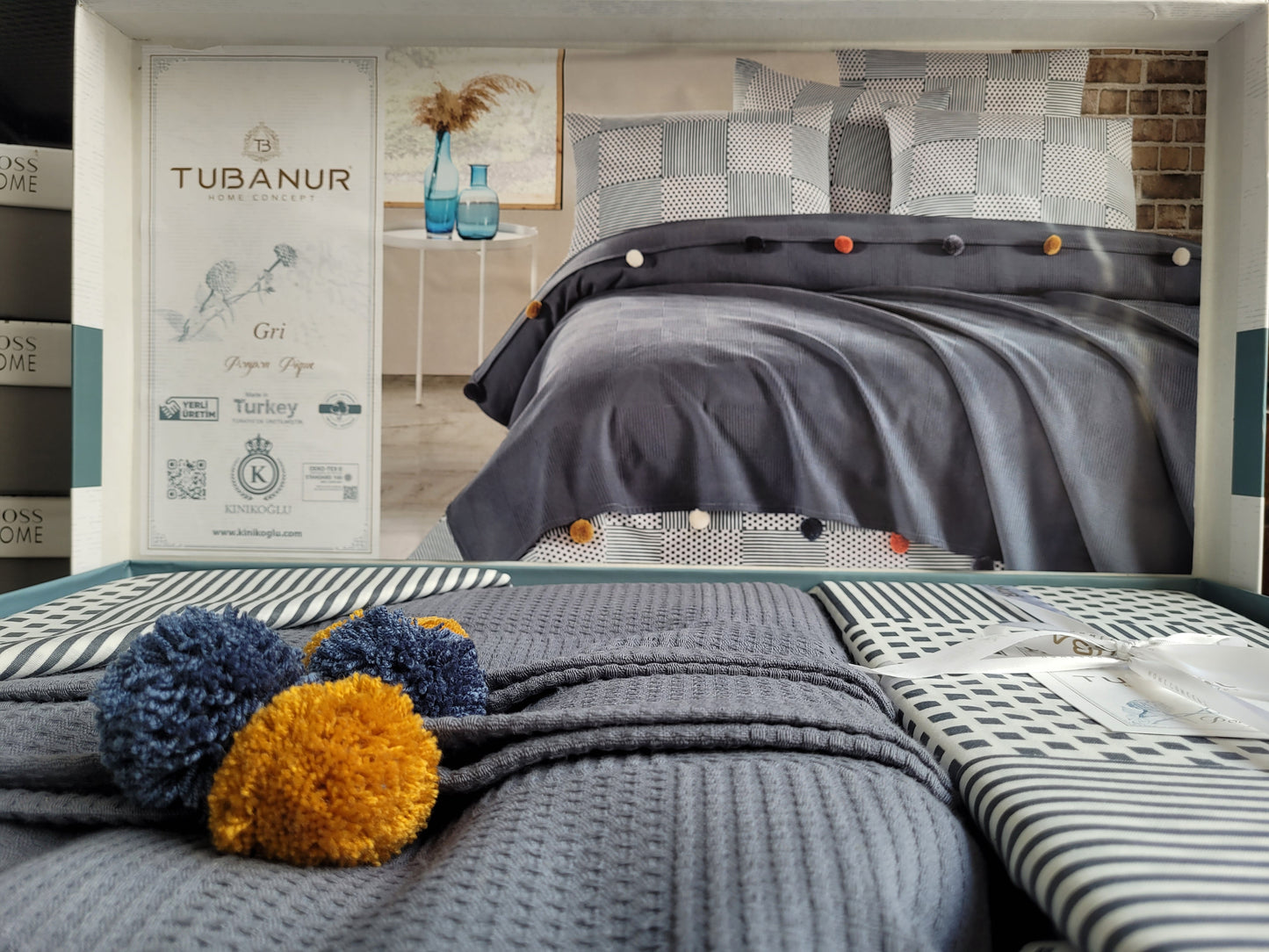 Set lenjerie pat TUBANUR – Ponpon Pique