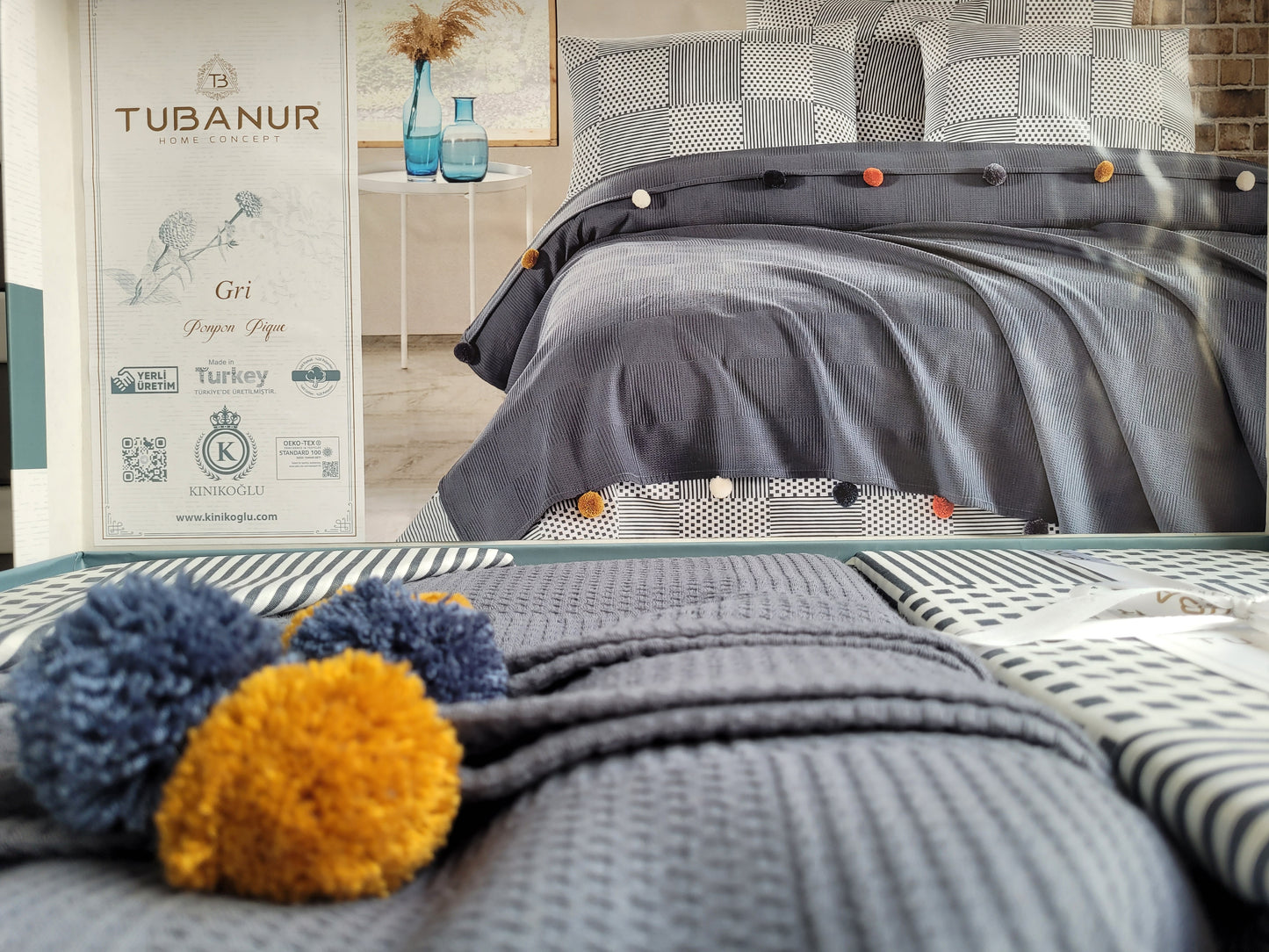 Set lenjerie pat TUBANUR – Ponpon Pique