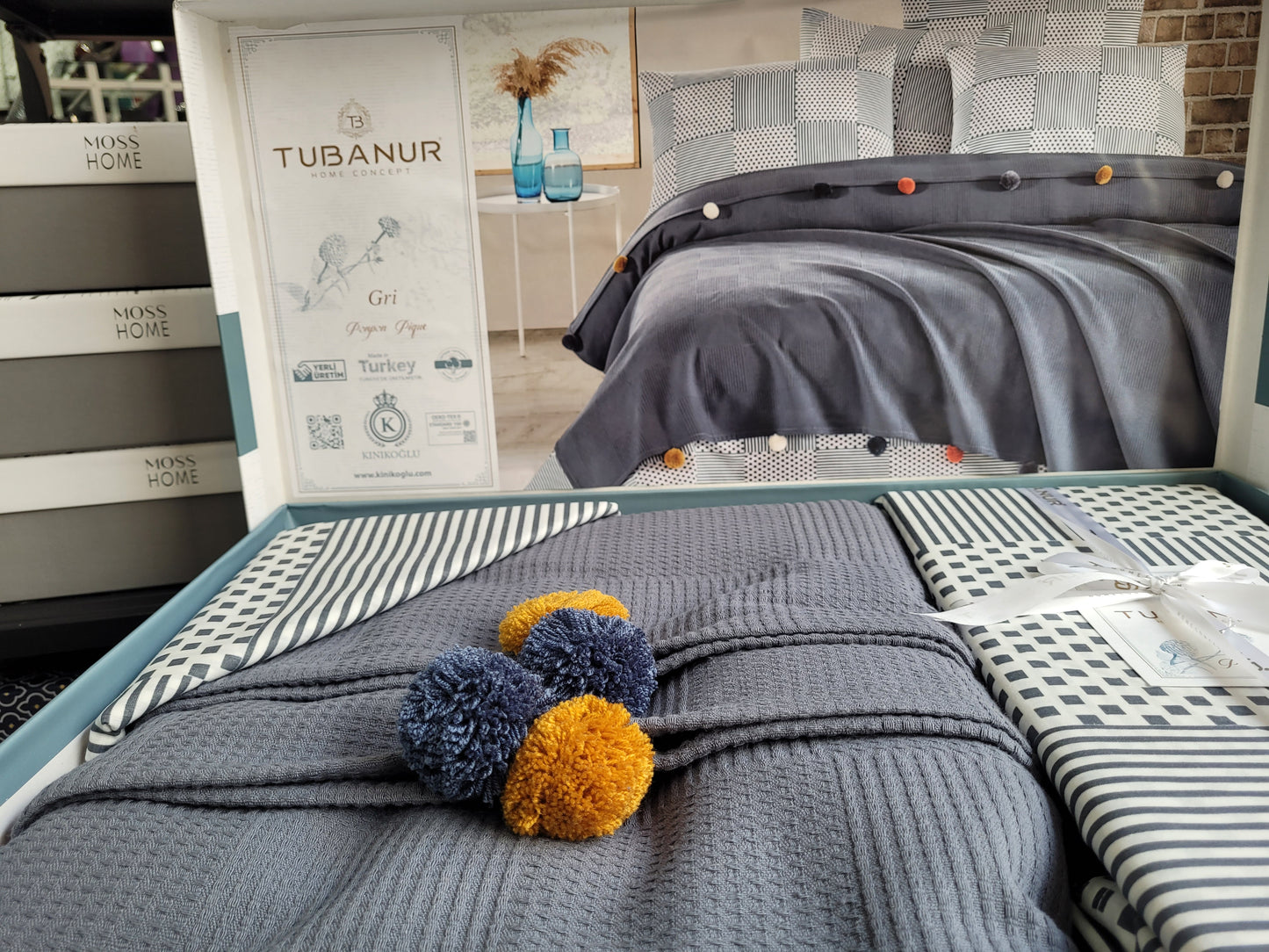 Set lenjerie pat TUBANUR – Ponpon Pique