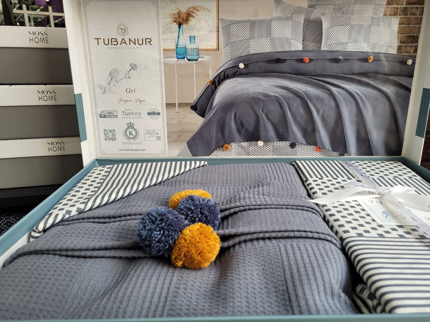 Set lenjerie pat TUBANUR – Ponpon Pique