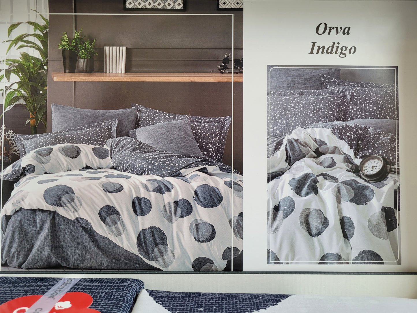 Lenjerie de pat COTTON BOX ORVA INDIGO