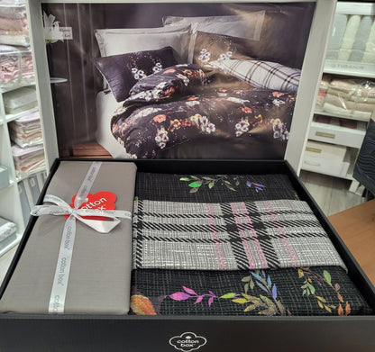 Lenjerie de pat COTTON BOX ALANIS GRI