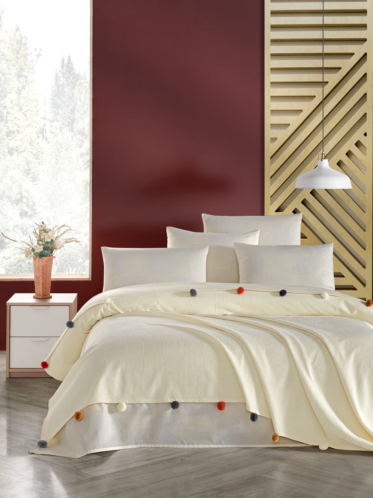 Set lenjerie pat TUBANUR – Ponpon Pique