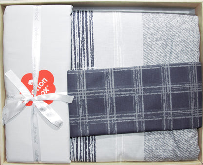 Lenjerie de pat COTTON BOX MIRANDA GRI